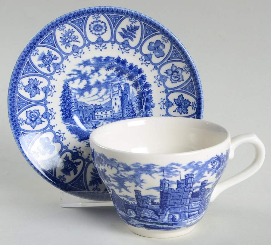 English Heritage Blue Flat Cup & Saucer Set by Churchill-1