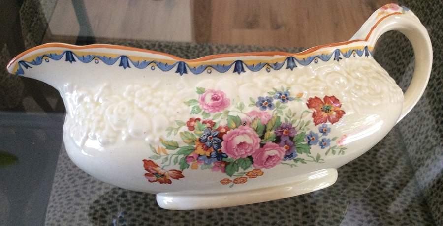 Priscilla Gravy Boat by Crown Ducal-1