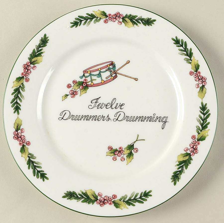 Twelve Days of Christmas, Valerie Salad Plate by Cumberland Design-1