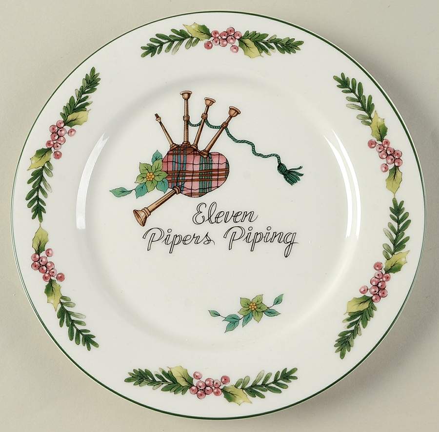 Twelve Days of Christmas, Valerie Salad Plate by Cumberland Design-1