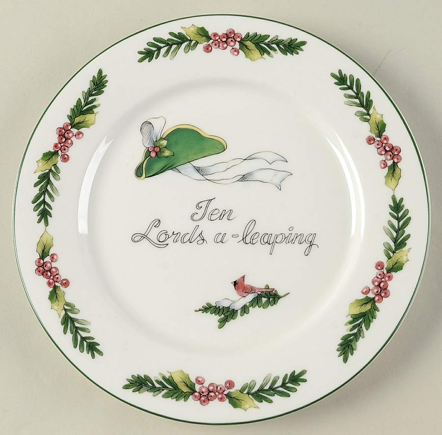 Twelve Days of Christmas, Valerie Salad Plate by Cumberland Design-1
