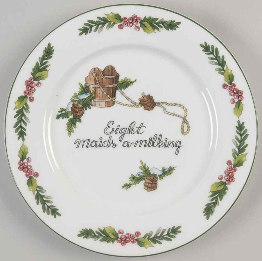 Twelve Days of Christmas, Valerie Salad Plate by Cumberland Design-1