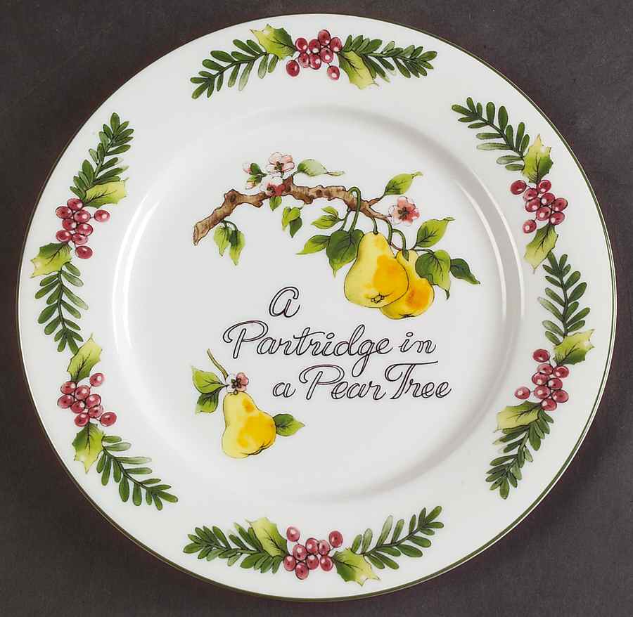 Twelve Days of Christmas, Valerie Salad Plate by Cumberland Design-1