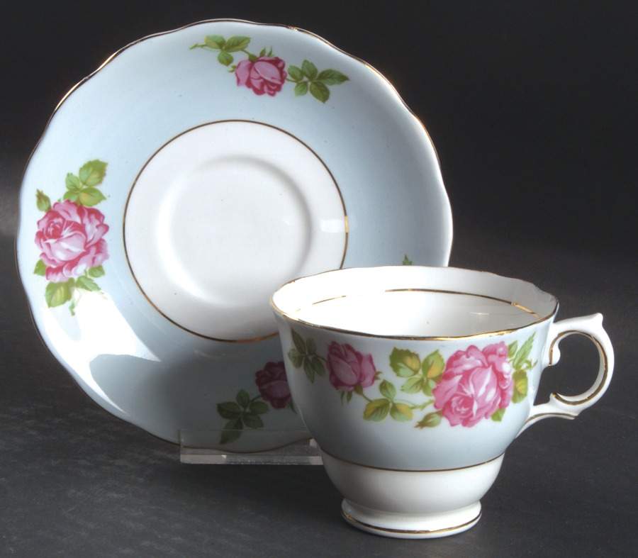 CLC71 Footed Cup & Saucer Set by Colclough-1