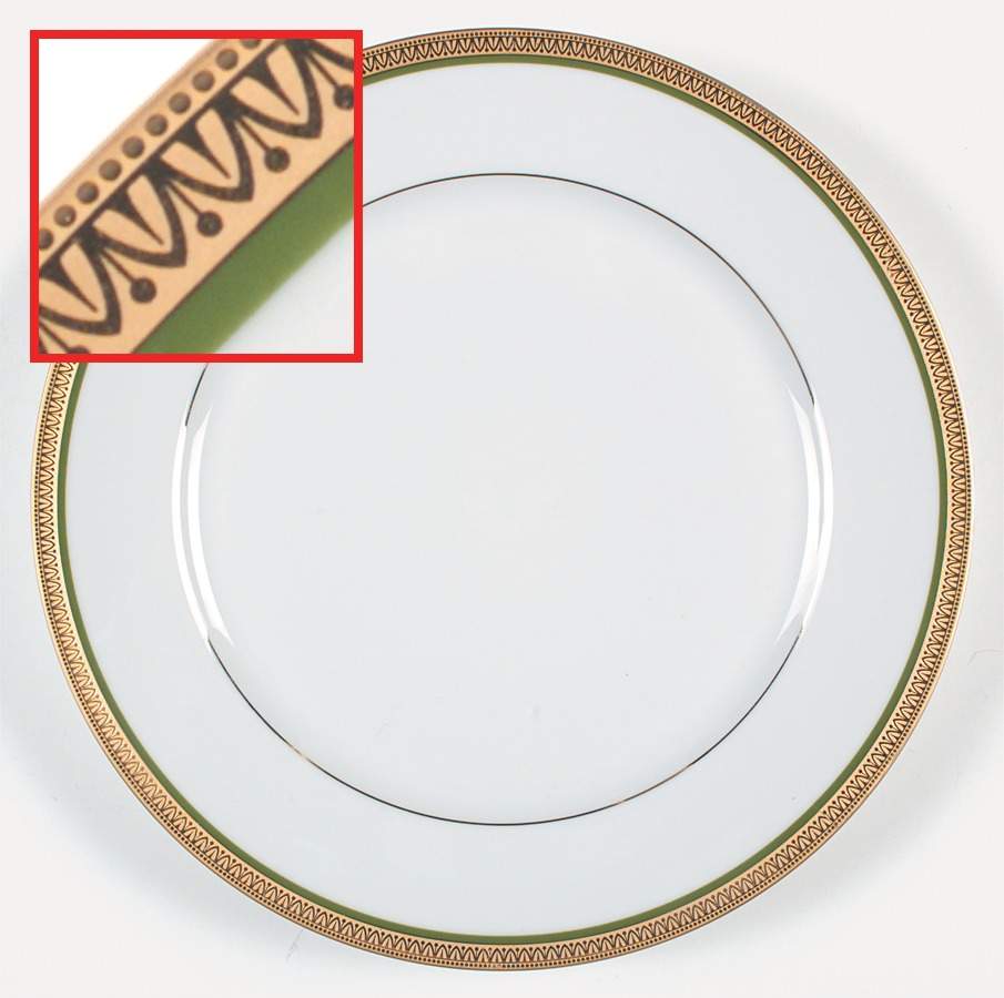 Malmaison Green Large Dinner Plate by Charles Field Haviland-1