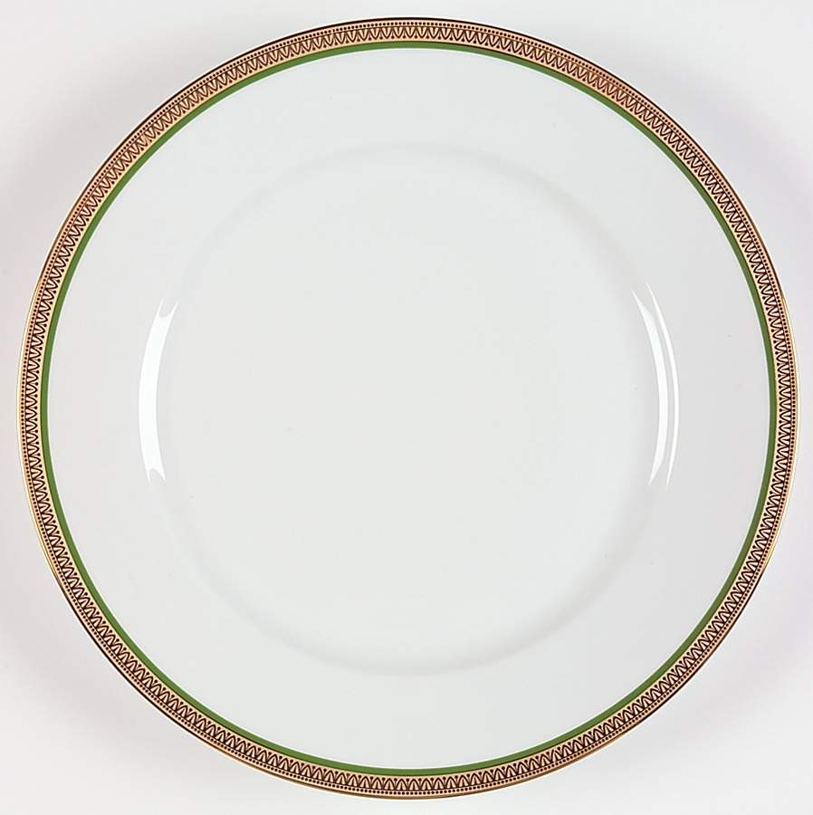 Malmaison Green Large Dinner Plate by Charles Field Haviland-1