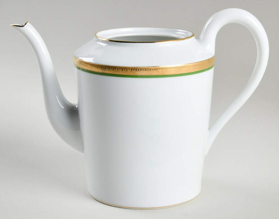 Malmaison Green Coffee Pot No Lid by Charles Field Haviland-1