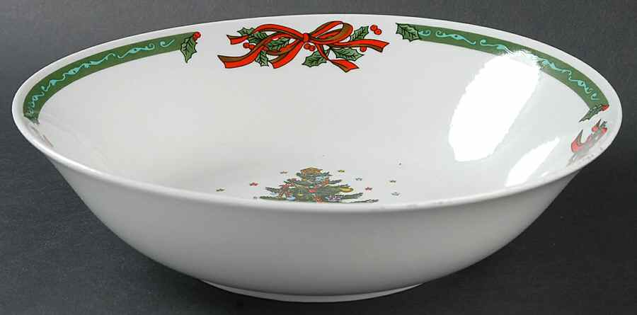 Christmas In The Park 9" Round Vegetable Bowl by China (Made in China)-1