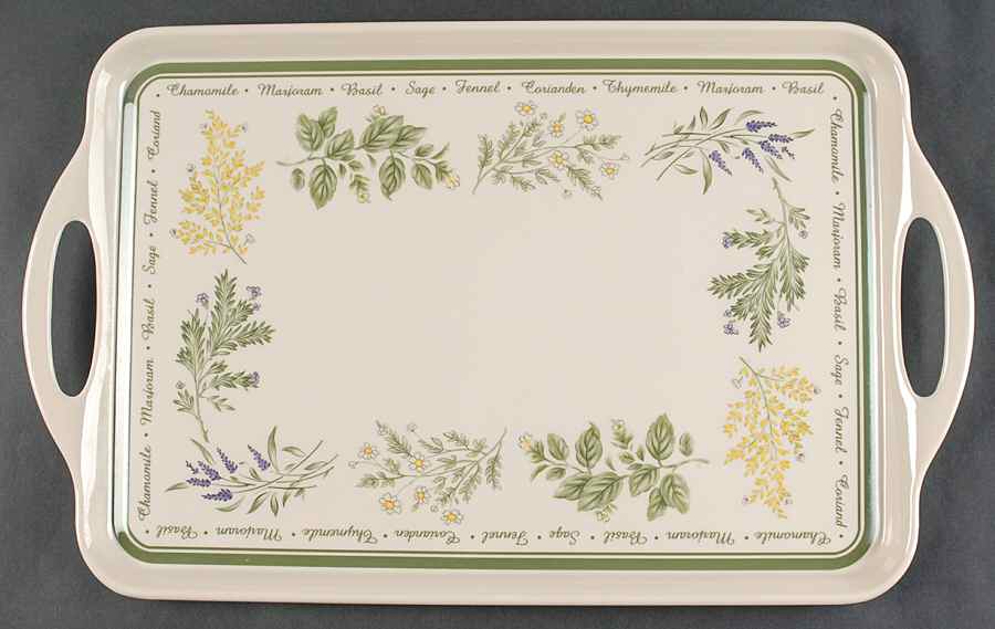 Thymeless Herbs (Corelle) Handled Melamine Tray by Corning Corelle-1