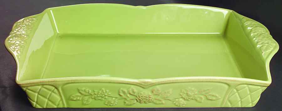 Cuisineware Green 18" Rectangular Baker by Certified International-1