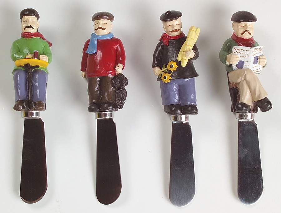 Sidewalk Cafe Individual Spreader - Set of 4 Motifs by Certified International-1