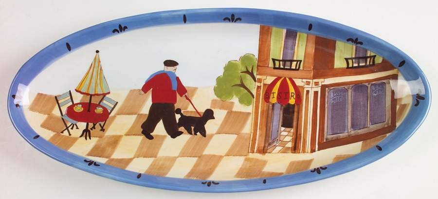 Sidewalk Cafe 19" Fish Platter by Certified International-1