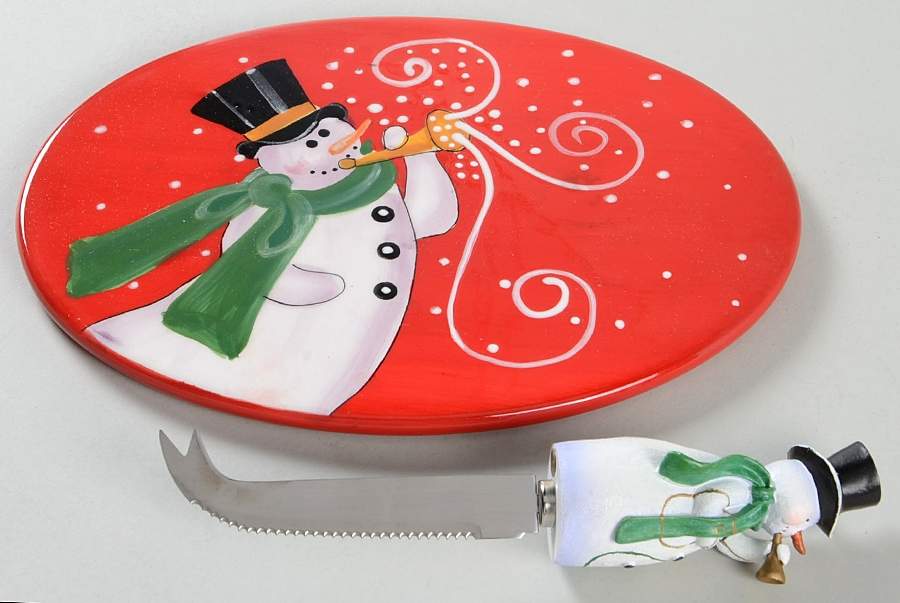 Snowmaker Cheese and Cracker Board by Certified International-1
