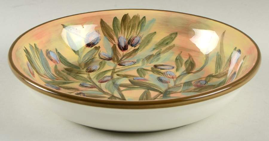 Golden Olives 9" Individual Pasta Bowl by Certified International-1