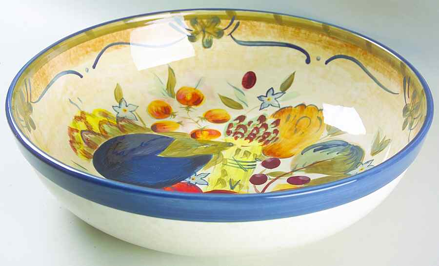 Tuscan Garden 13" Pasta Serving Bowl by Certified International-1