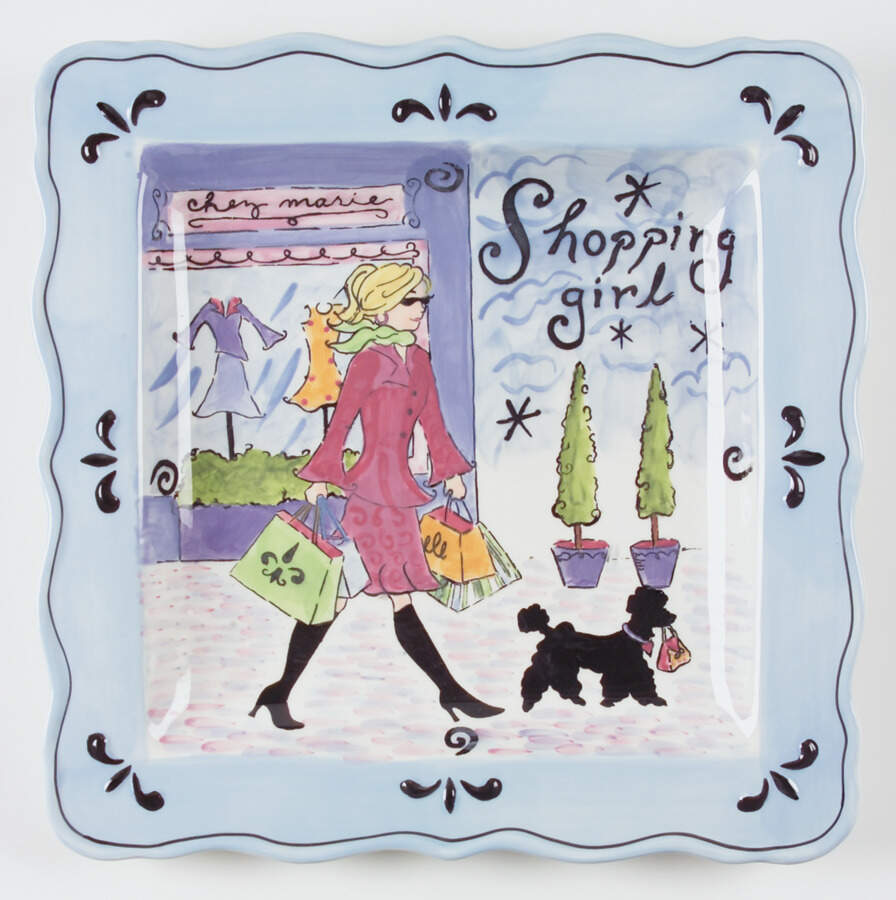 Girlfriends 12" Square Serving Platter by Certified International-1
