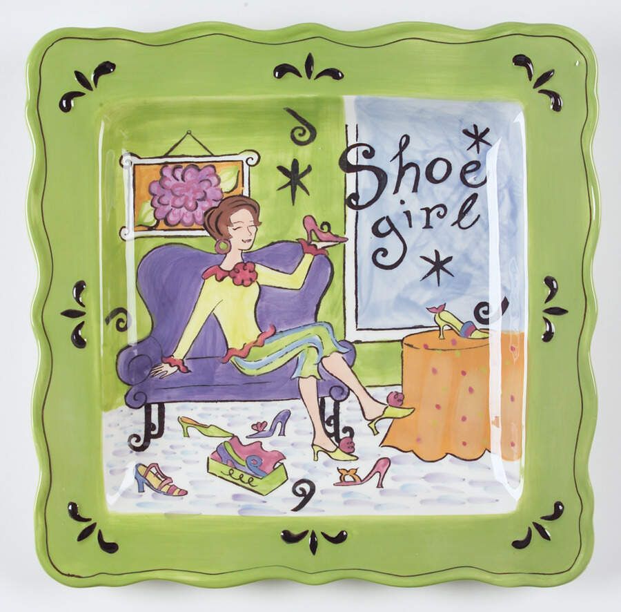 Girlfriends 12" Square Serving Platter by Certified International-1