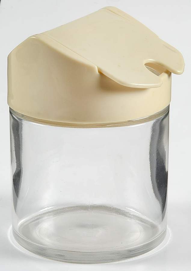 Sandstone (Corelle) Glass Sugar Bowl & Plastic Lid by Corning Corelle-1