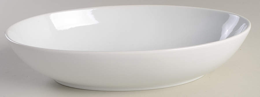 Whiteware Basics (Smooth) 12" Oval Vegetable Bowl by The Cellar (China)-1