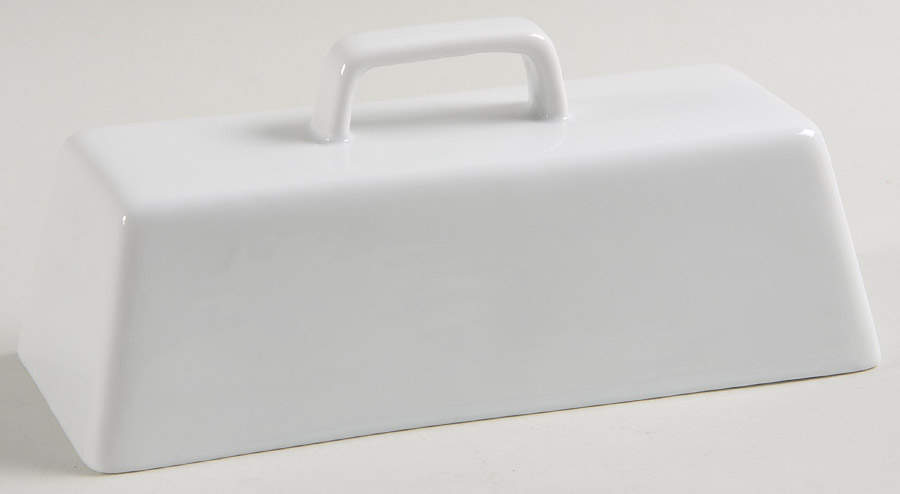 Whiteware Basics (Smooth) Lid for 1/4 Lb Butter by The Cellar (China)-1