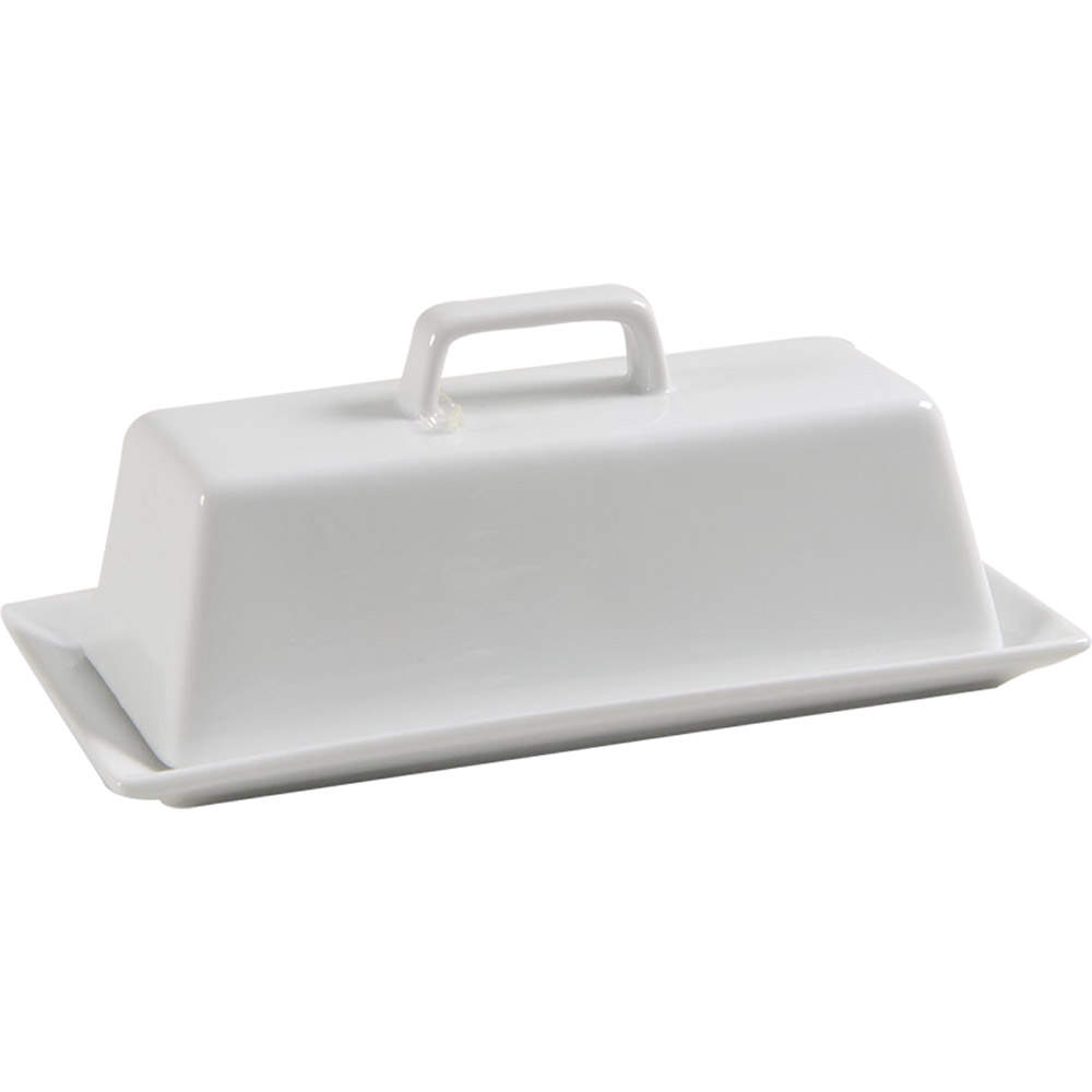 Whiteware Basics (Smooth) 1/4 Lb Covered Butter by The Cellar (China)-1