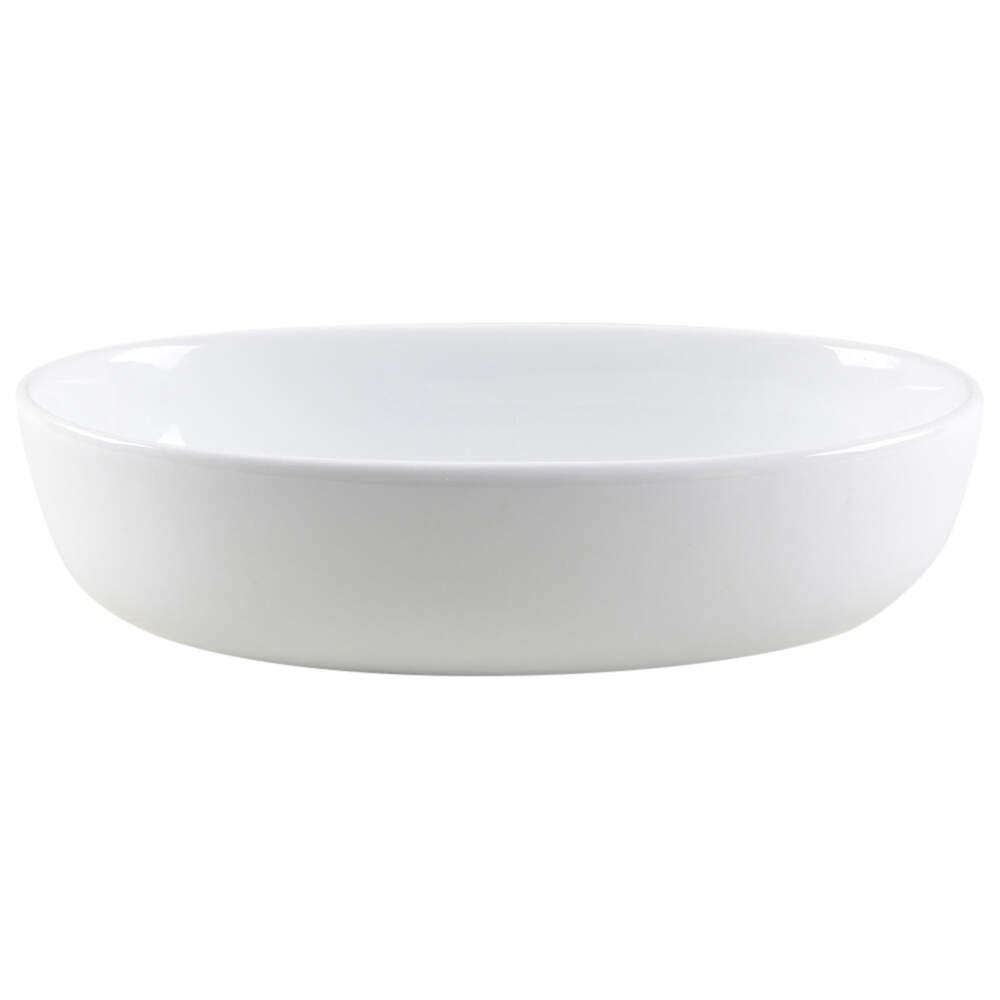 Whiteware Basics (Smooth) 11" Oval Vegetable Bowl by The Cellar (China)-1