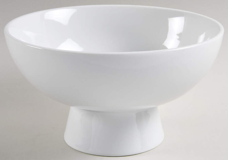 Whiteware Basics (Smooth) 9" Footed Bowl by The Cellar (China)-1