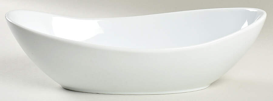Whiteware Basics (Smooth) 11" Oval Bowl by The Cellar (China)-1