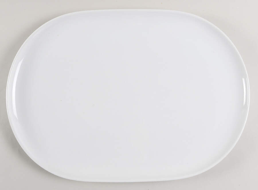 Whiteware Basics (Smooth) 15" Oval Serving Platter by The Cellar (China)-1