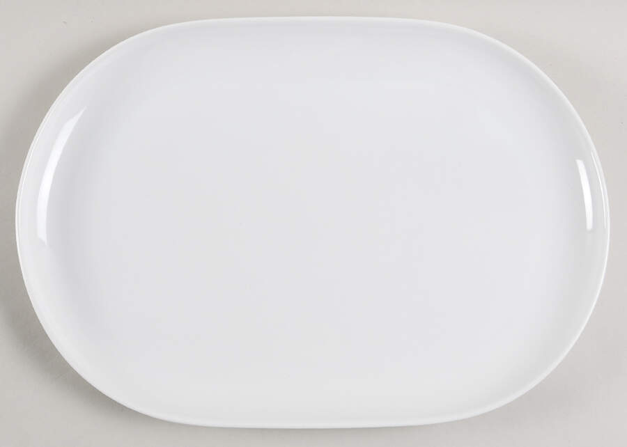 Whiteware Basics (Smooth) 12" Oval Serving Platter by The Cellar (China)-1