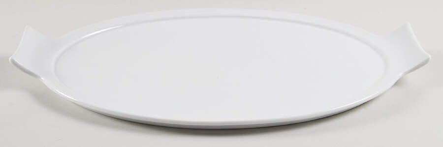 Whiteware Basics (Smooth) Lid for Oval Baker by The Cellar (China)-1