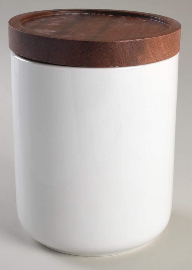 Whiteware Basics (Smooth) Medium Canister & Lid by The Cellar (China)-1