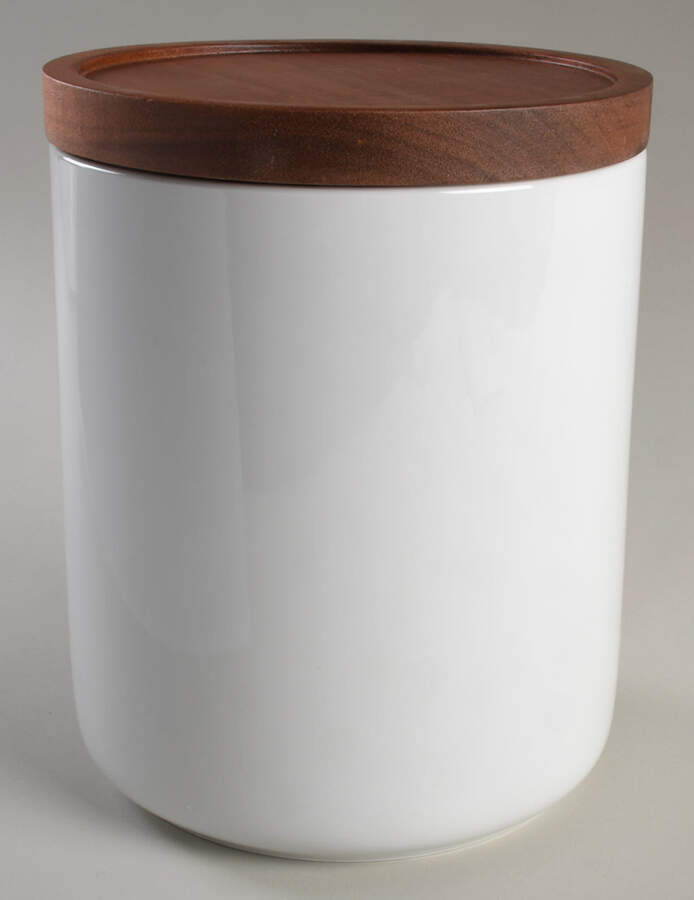 Whiteware Basics (Smooth) Large Canister & Lid by The Cellar (China)-1