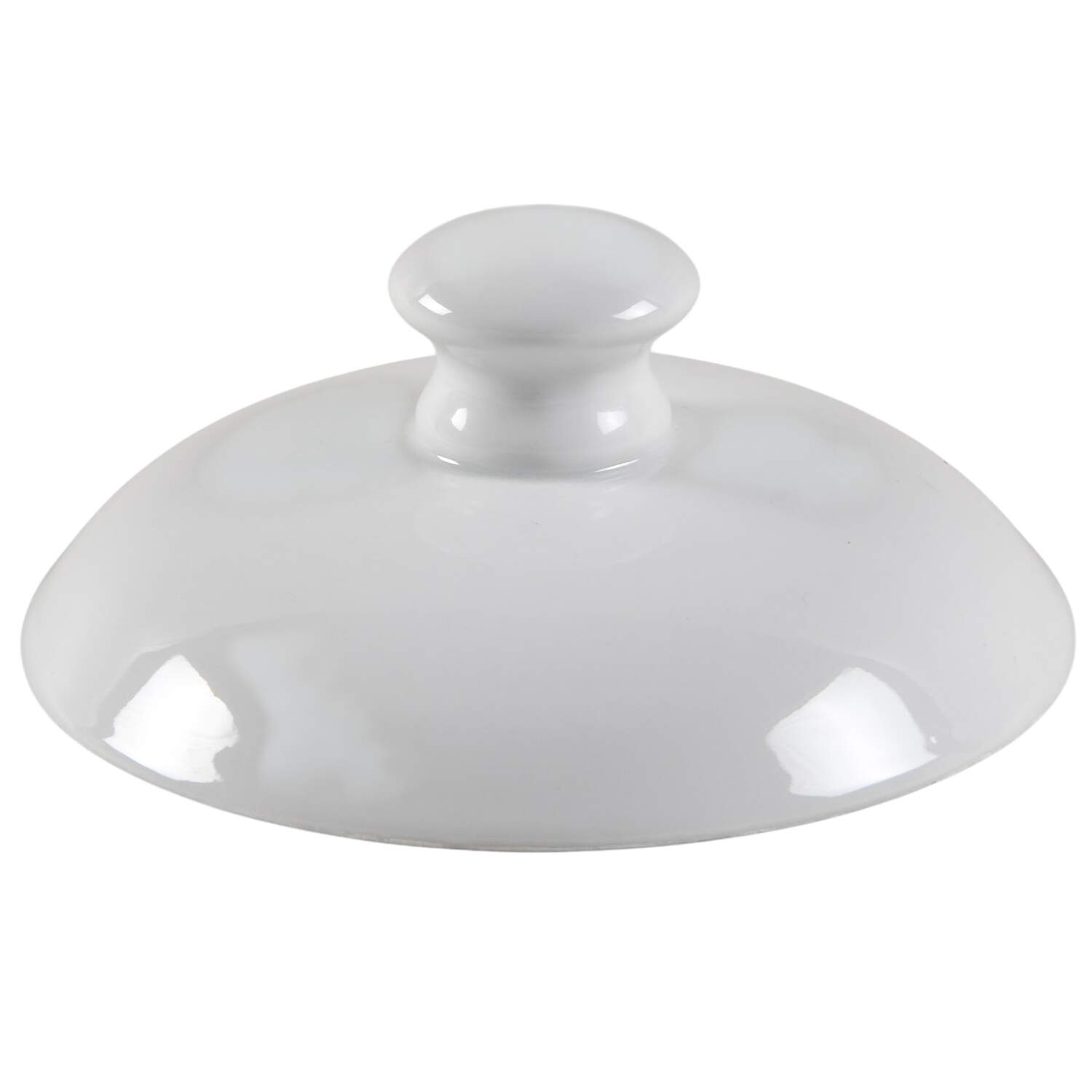 Whiteware Basics (Smooth) Lid for Onion Soup Bowl by The Cellar (China)-1