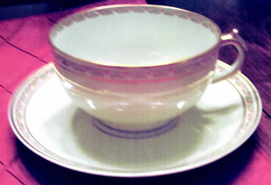 CHF942 Footed Cup & Saucer Set by Charles Field Haviland-1