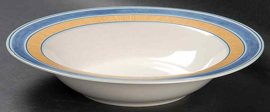 Amadora Blue Rim Soup Bowl by Coventry (PTS)-1