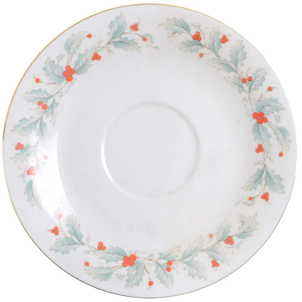 Noel (Black Lettering Backstamp) Saucer for Footed Cup by China Pearl-1