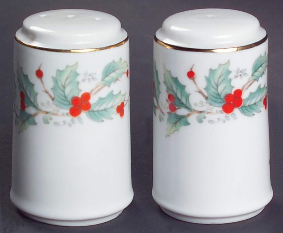 Noel (Black Lettering Backstamp) Salt & Pepper Set by China Pearl-1