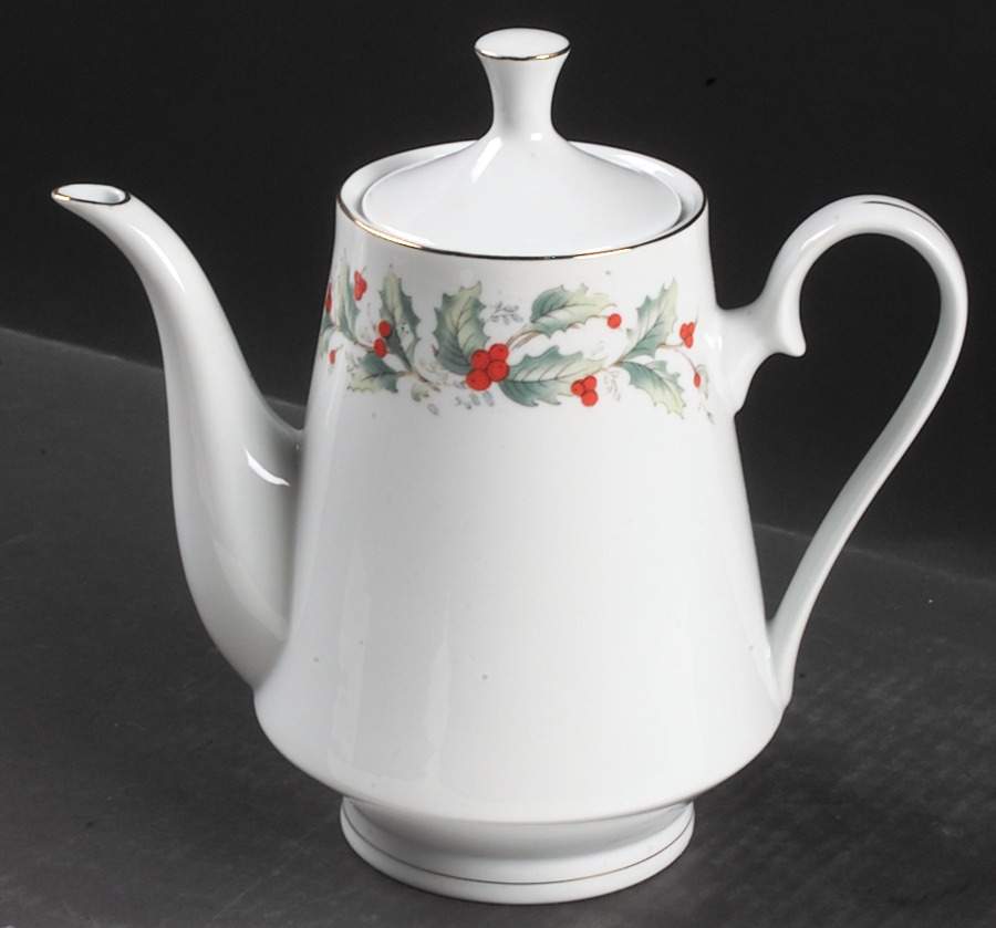 Noel (Black Lettering Backstamp) Coffee Pot & Lid by China Pearl-1