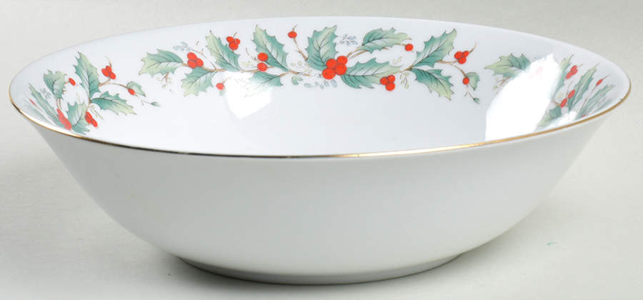 Noel (Black Lettering Backstamp) 9" Round Vegetable Bowl by China Pearl-1
