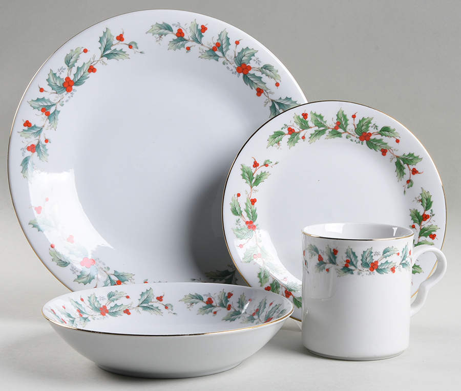Noel (Black Lettering Backstamp) 4 Piece Place Setting by China Pearl-1