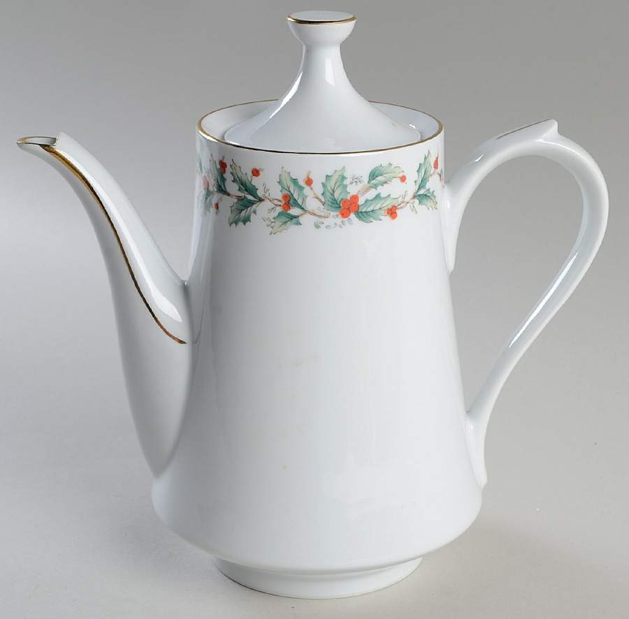 Noel (Black Lettering Backstamp) Coffee Pot & Lid by China Pearl-1