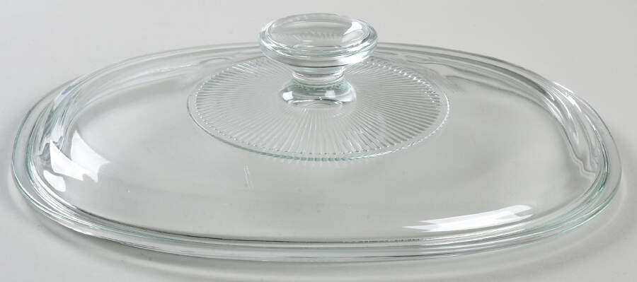 French White (Gold Trim) Lid for 1.5 Quart Oval Covered Casserole by Corning Corelle-1
