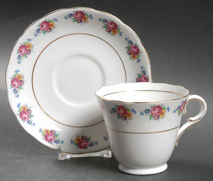 6588 Footed Cup & Saucer Set by Colclough-1