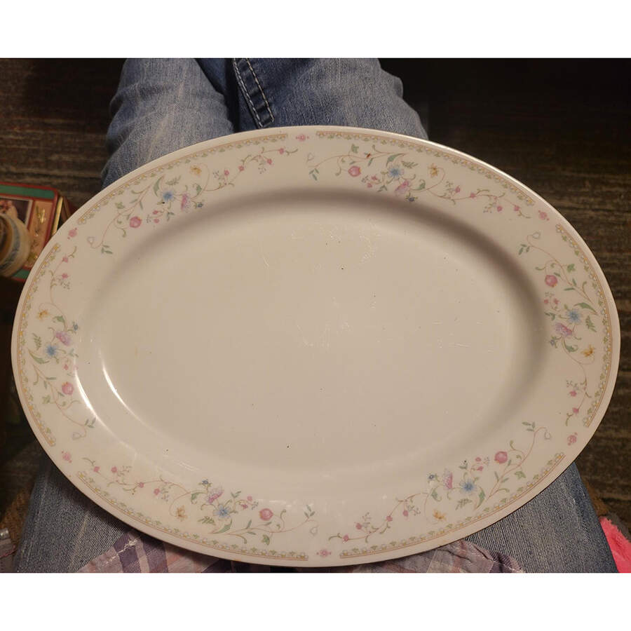 CX195 12" Oval Serving Platter by China (Made in China)-1