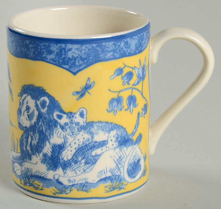 African Inspirations Blue and Yellow Mug by Lynn Chase-1