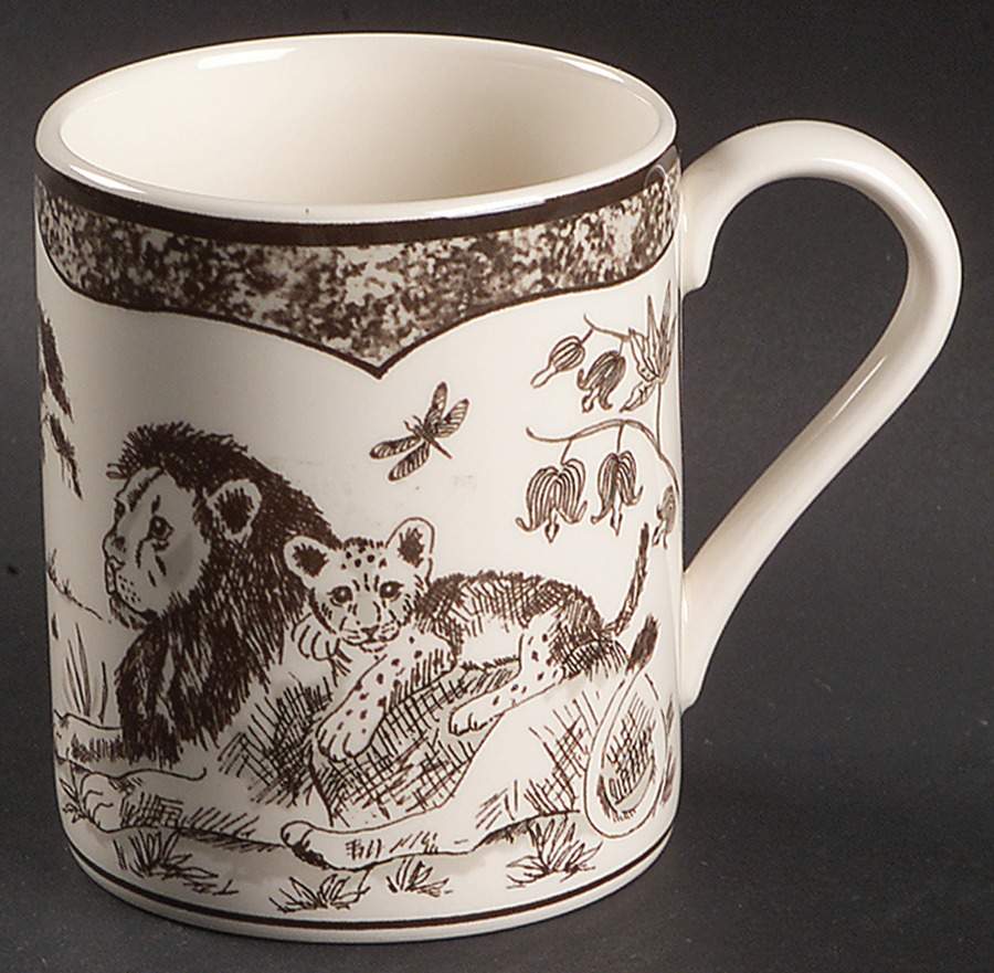 African Inspirations Sepia and Cream Mug by Lynn Chase-1