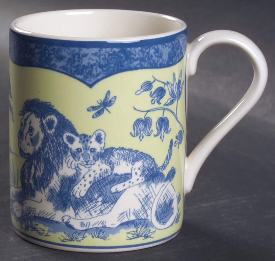 African Inspirations Blue and Green Mug by Lynn Chase-1