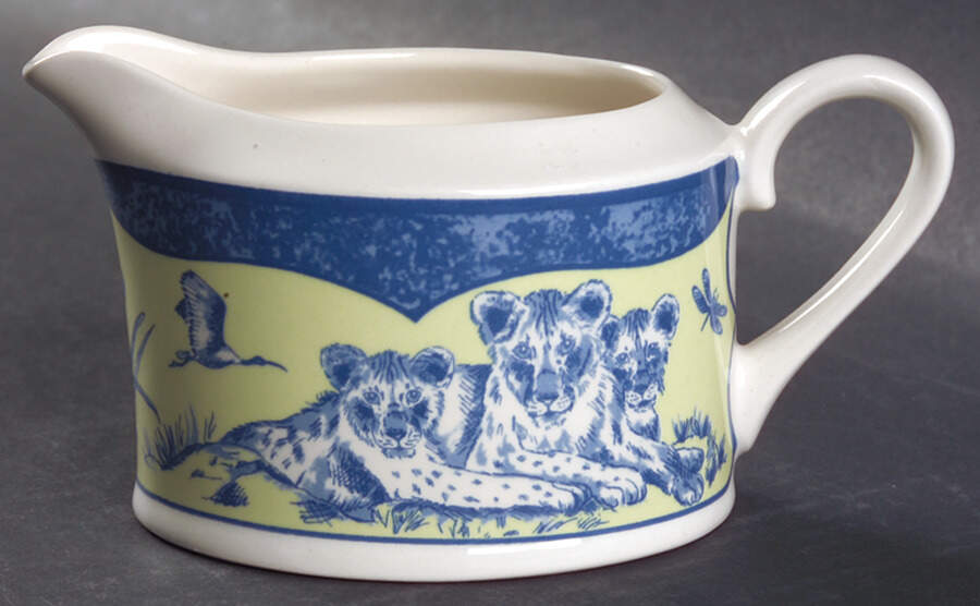 African Inspirations Blue and Green Creamer by Lynn Chase-1