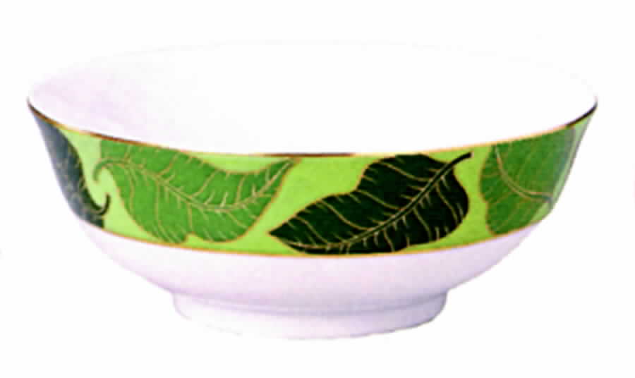 Gold Leaf 9" Round Vegetable Bowl by Lynn Chase-1